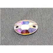 Swarovski Crystal 3210 Sew-on Oval, flat, 2 hole Crystal AB 10x7mm 