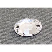 Swarovski Crystal 3210 Sew-on Oval, flat, 2 hole Crystal 10x7mm 