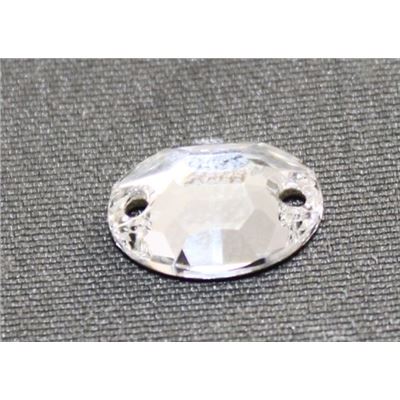 Swarovski Crystal 3210 Sew-on Oval, flat, 2 hole Crystal 10x7mm 