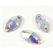 Swarovski Crystal 3223 Sew-on Navette, 2 hole Crystal AB 12x6mm 