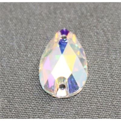 Swarovski Crystal 3230 Sew-on Tear drop, point, 2 hole Crystal AB 12x7mm 