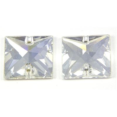 Swarovski Crystal 3240 Sew-on Square, 2 hole Crystal  22mm 