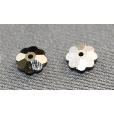 Swarovski Crystal 3700 Sew-on Flower, 1 hole Lt Gold Foiled 6mm 