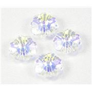 Swarovski Crystal 3700 Sew-on Flower, 1 hole Crystal AB Unfoiled 8mm 