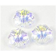 Swarovski Crystal 3700 Sew-on Flower, 1 hole Crystal AB Unfoiled 10mm 