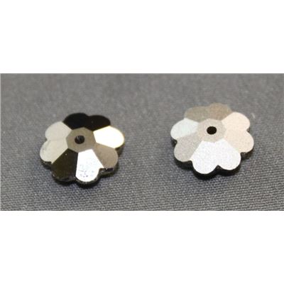 Swarovski Crystal 3700 Sew-on Flower, 1 hole Lt Gold Foiled 10mm 