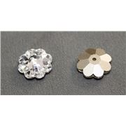 Swarovski Crystal 3700 Sew-on Flower, 1 hole Crystal Foiled 12mm 