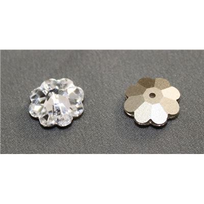 Swarovski Crystal 3700 Sew-on Flower, 1 hole Crystal Foiled 12mm 
