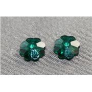 Swarovski Crystal 3700 Sew-on Flower, 1 hole Emerald 6mm 
