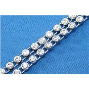 Swarovski Crystal 50004/001 Diamante Strap Crystal/Silver Backing  