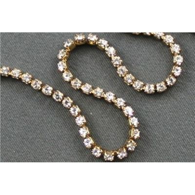 Swarovski Crystal 1244657 Cup Chain PP 11 Crystal/Gold Backing  
