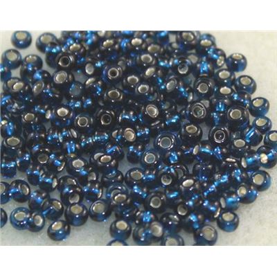 Czech Seed Bead Montana Silver Lined 8/0 - Minimum 12g