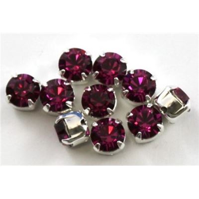 Swarovski Crystal 53203 Chaton Montee Fuchsia SS29 6.14-6.32mm 