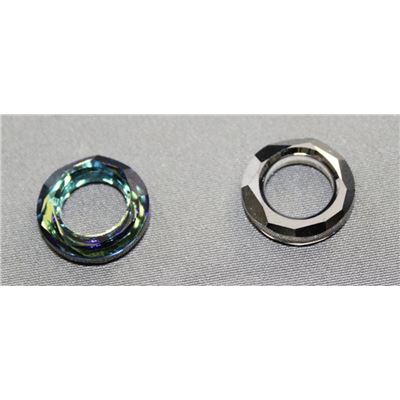 Swarovski Crystal 4139 Cosmic Ring Bermuda Blue 14mm 