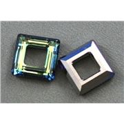 Swarovski Crystal 4439 Square Ring Bermuda Blue 14mm 