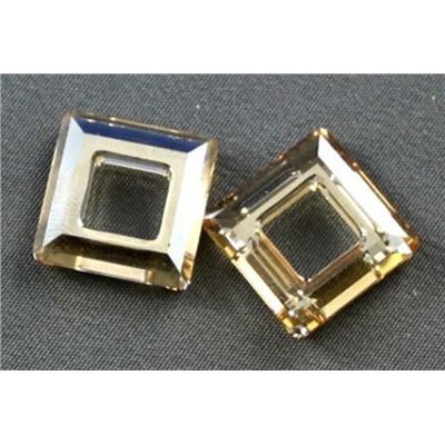 Swarovski Crystal 4439 Square Ring Golden Shadow 14mm 