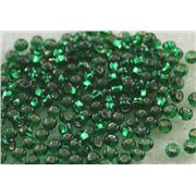 Czech Seed Bead Green Silver Lined 8/0 - Minimum 12g