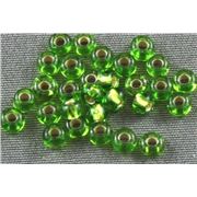 Czech Seed Bead Lime Silver Lined 8/0 - Minimum 12g