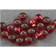 Toho Seed Bead Ruby Silver Lined 8/0 - Minimum 12g