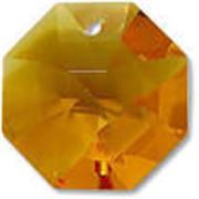 Preciosa Octagon 1 hole Topaz Transparent 14mm ea