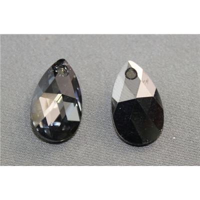 Swarovski Crystal 6106 Pear Shaped Pendant Silver Night 16mm 