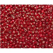 Czech Seed Bead Garnet Silver Lined 8/0 - Minimum 12g