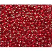 Czech Seed Bead Garnet Silver Lined 8/0 - Minimum 12g