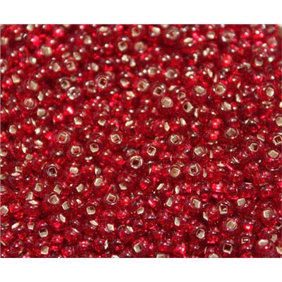 Czech Seed Bead Garnet Silver Lined 8/0 - Minimum 12g