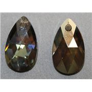 Swarovski Crystal 6106 Pear Shaped Pendant Crystal Bronze Shade 22mm 