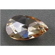 Swarovski Crystal 6106 Pear Shaped Pendant Golden Shadow 22mm 