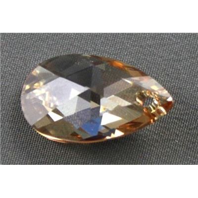 Swarovski Crystal 6106 Pear Shaped Pendant Golden Shadow 22mm 