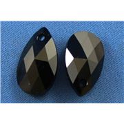 Swarovski Crystal 6106 Pear Shaped Pendant Jet 22mm 
