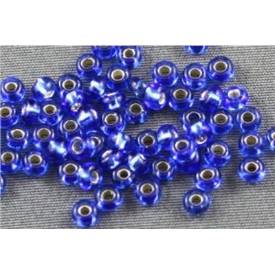 Czech Seed Bead Silver Lined Sapphire 8/0 - Minimum 12g
