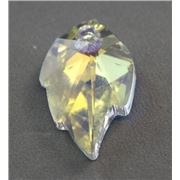 Swarovski Crystal 6735 Leaf Pendant Crystal  AB 26x16mm 