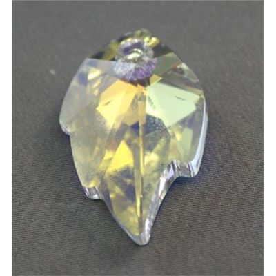 Swarovski Crystal 6735 Leaf Pendant Crystal  AB 26x16mm 