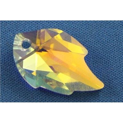 Swarovski Crystal 6735 Leaf Pendant Crystal AB 32x20mm 