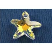 Swarovski Crystal 6721 Starfish Pendant Crystal  AB 16mm 