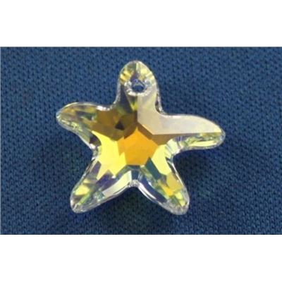 Swarovski Crystal 6721 Starfish Pendant Crystal  AB 16mm 