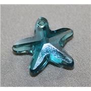 Swarovski Crystal 6721 Starfish Pendant Indicolite 16mm 