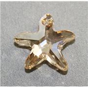Swarovski Crystal 6721 Starfish Pendant Golden Shadow 16mm 