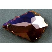 Swarovski Crystal 6091 Flat Baroque Pendant Crystal Copper 38mm 