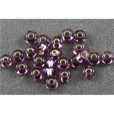 Toho Seed Bead Light Amethyst Silver Lined 8/0 - Minimum 12g