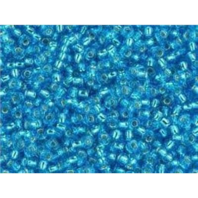 Toho Seed Bead Aqua Silver Lined 8/0 - Minimum 12g