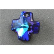 Swarovski Crystal 6860 Cross Crystal Heliotrope 20x16mm 