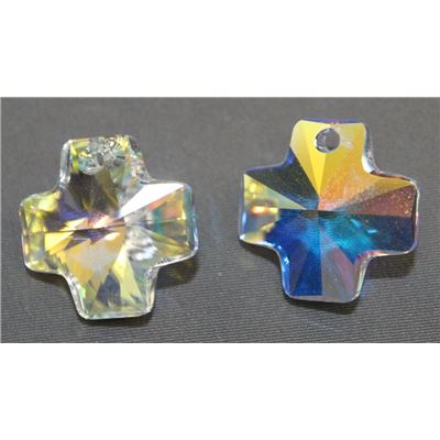 Swarovski Crystal 6866 Cross Crystal AB 20mm 