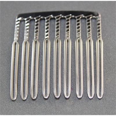 Hair Comb 9 Prong 40x35mm Nickel each