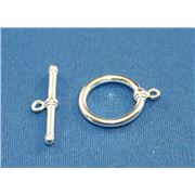 Clasp Toggle Sterling Silver  10mm ea