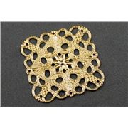 Filigree Square Nickel 35x35mm ea