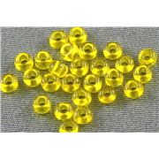 Czech Seed Bead Yellow Transparent 8/0 - Minimum 12g