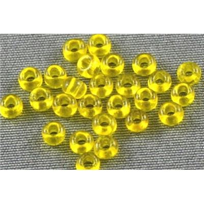 Czech Seed Bead Yellow Transparent 8/0 - Minimum 12g